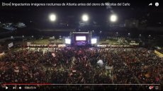 [DRONE] Impactantes imagens noturnas do histórico ato da Frente de Esquerda argentina