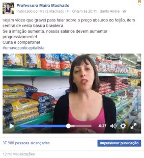 Vídeo de professora sobre preço do feijão viraliza nas redes sociais