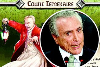 Jogo de zumbis lança personagem inspirado em Temer, o "Conde Temerário"