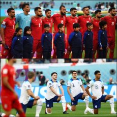 Iranianas no estádio e protesto de jogadores de Inglaterra e Irã furando o bloqueio da FIFA marcam o segundo jogo da Copa