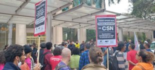 Ato na sede da CSN em SP exige atendimento das reivindicações dos trabalhadores