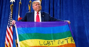 Nenhum orgulho LGBT por Trump comemorar o nosso mês